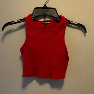 Fashion Nova Scarlet Red Sleeveless Crop Top